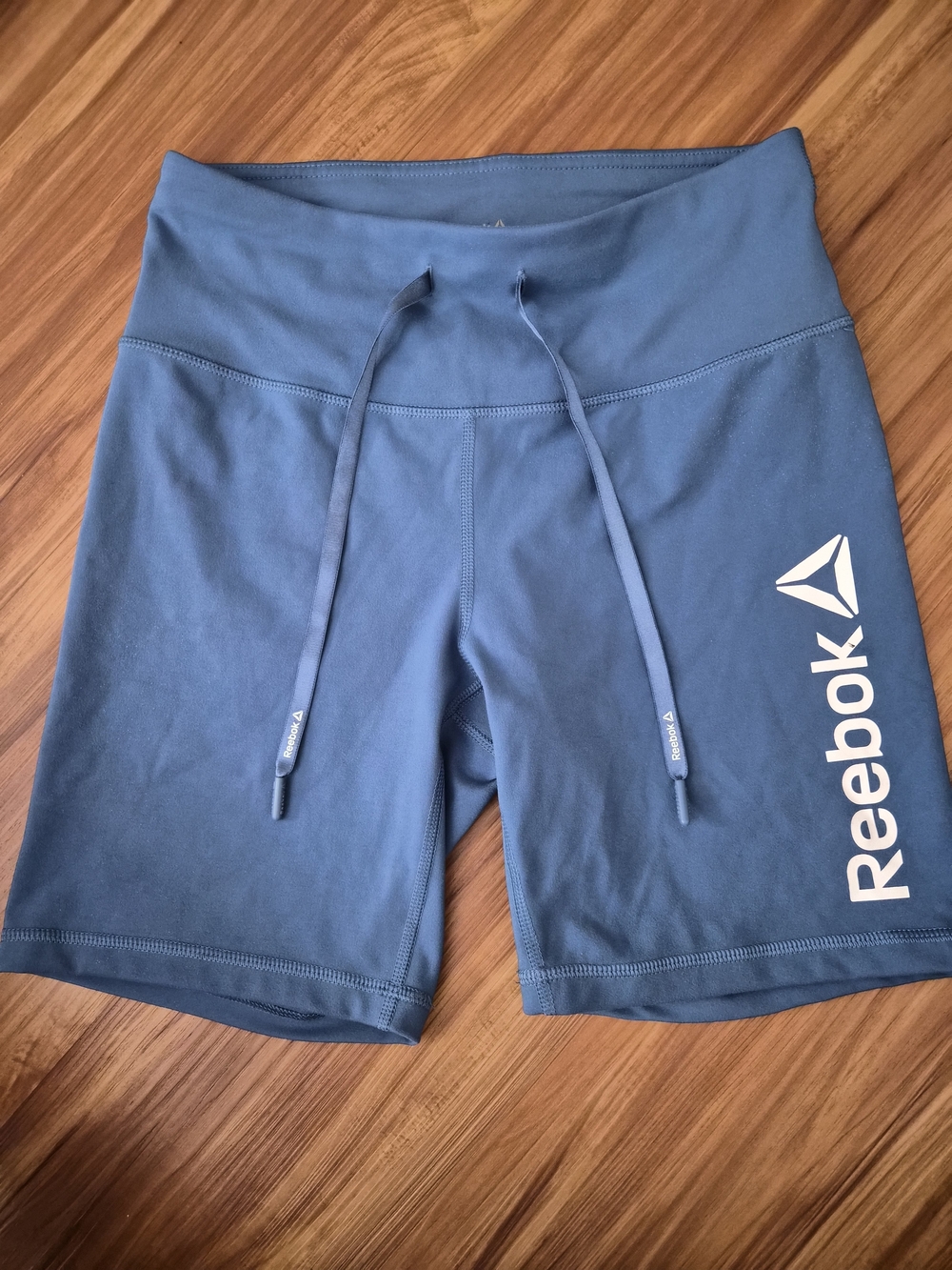Reebok Women's Pariwinkel  Blue High-Waist Athletic Shorts